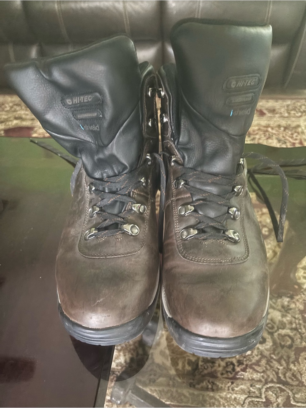 0 1/2 Medium Hi-Tec Men’s Dark Brown Leather Outdoor Boots